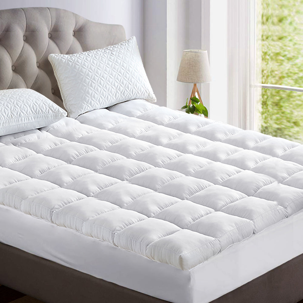 Giselle King Mattress Topper Bamboo Fibre Pillowtop Protector