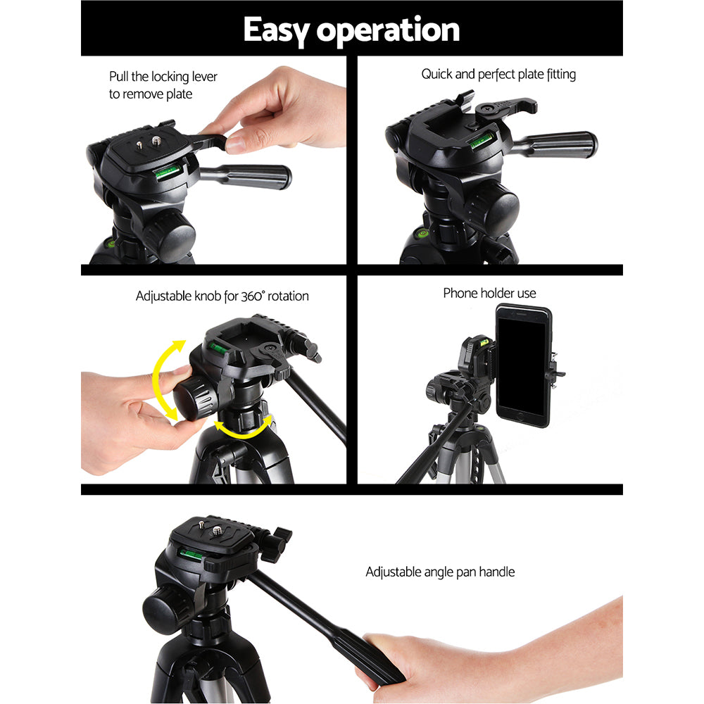 Weifeng Professional Camera Tripod Monopod Stand DSLR Pan Head Mount Flexible