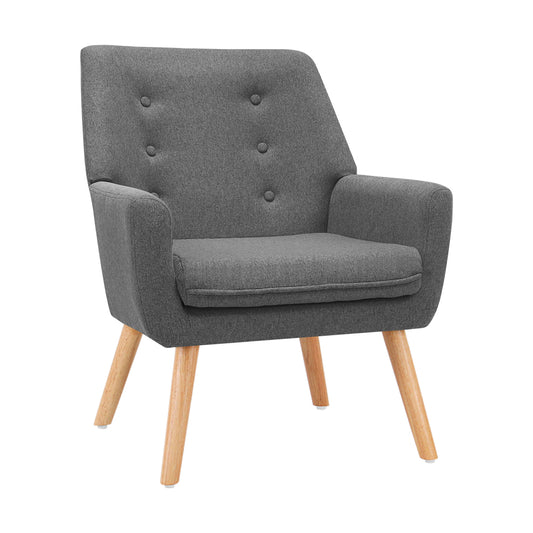 Artiss Fabric Dining Armchair - Grey