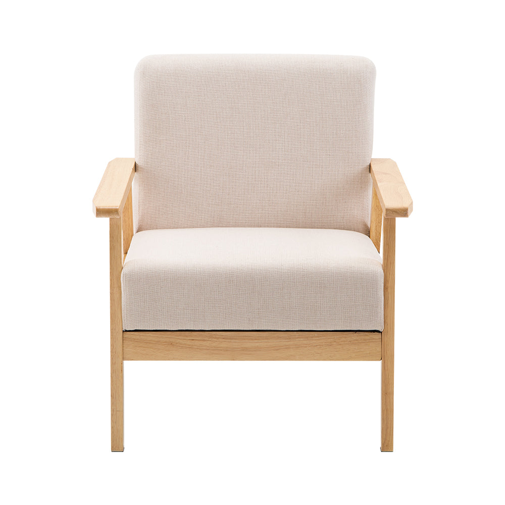 Artiss Fabric Dining Armchair - Beige