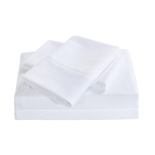 Royal Comfort 1200TC 6 Piece Fitted Sheet Quilt Cover & Pillowcase Set UltraSoft - Queen - White