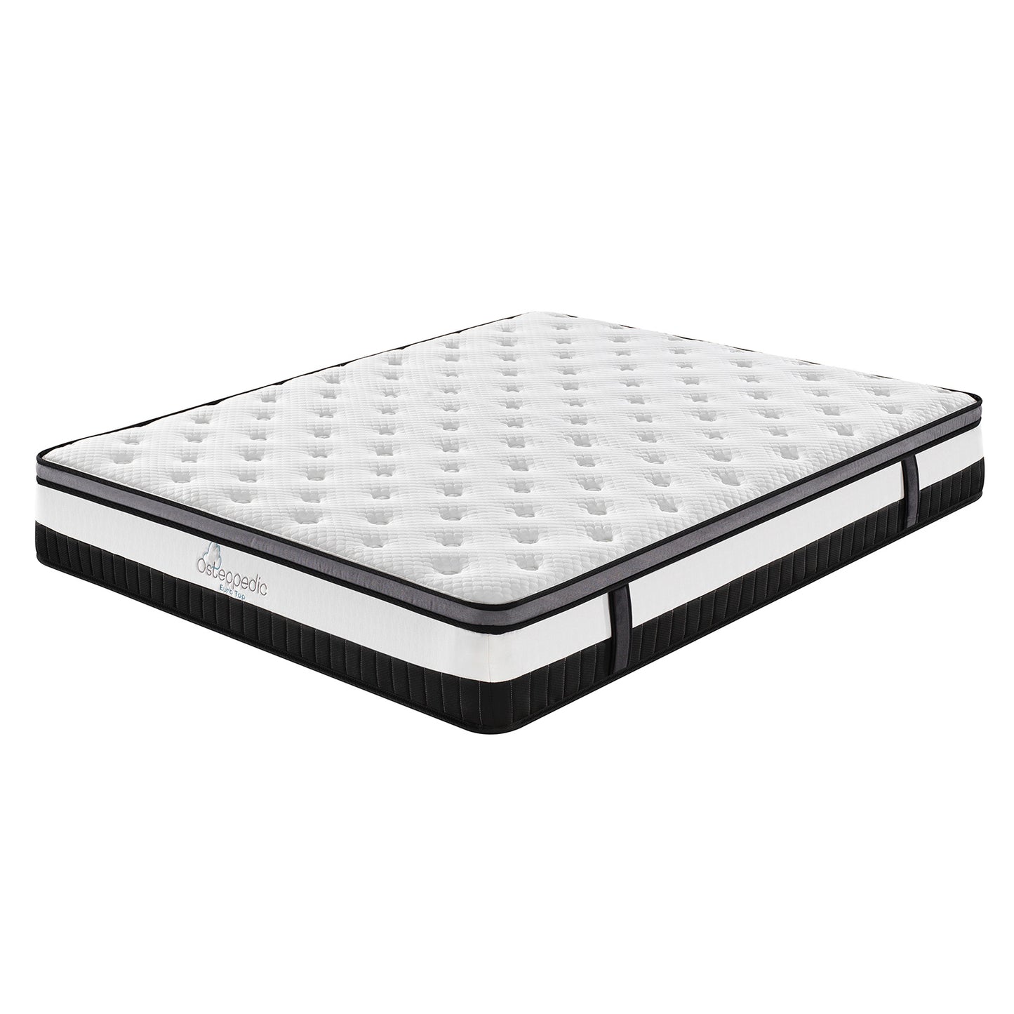 Osteopedic Euro Top Mattress Pocket Spring Medium Firm Hybrid Design Bed 30CM - Single - White