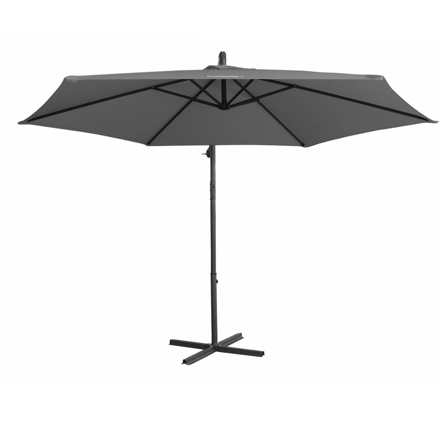 Milano Outdoor 3 Metre Cantilever Umbrella UV Sunshade Garden Patio Deck - Charcoal