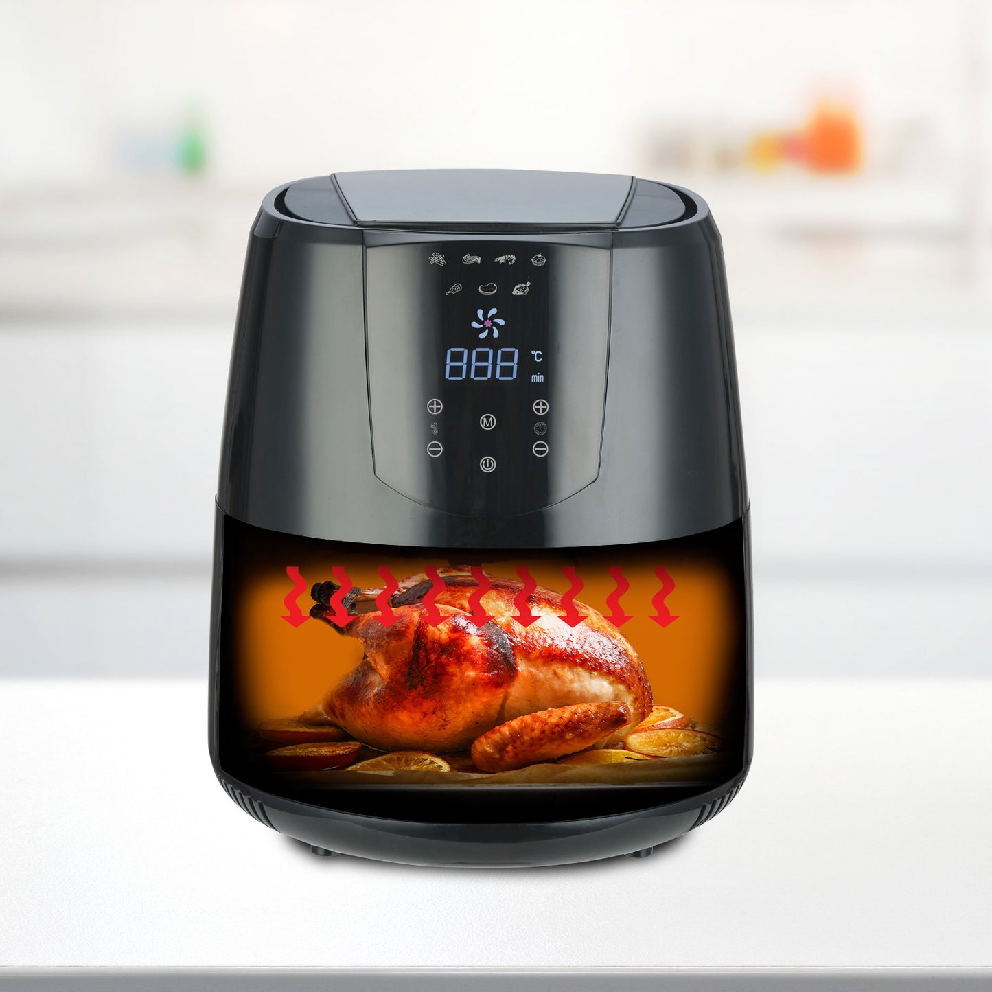 Kitchen Couture 4.2 Litre Air Fryer Digital Display Black 1400W Healthy Cooker