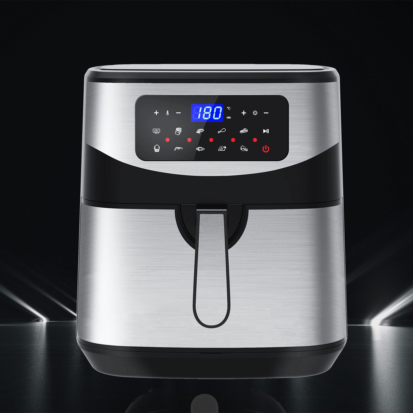 Kitchen Couture 12 Litre Air Fryer Multifunctional LCD One Touch Display Silver