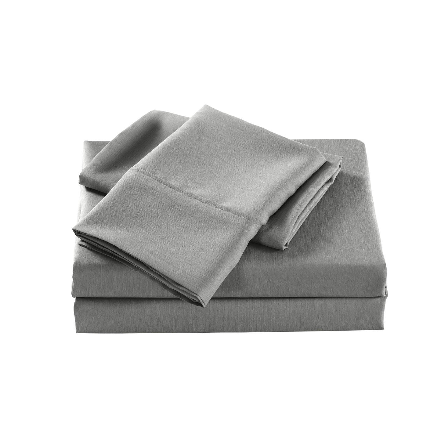 Casa Decor 2000 Thread Count Bamboo Cooling Sheet Set Ultra Soft Bedding - King - Mid Grey