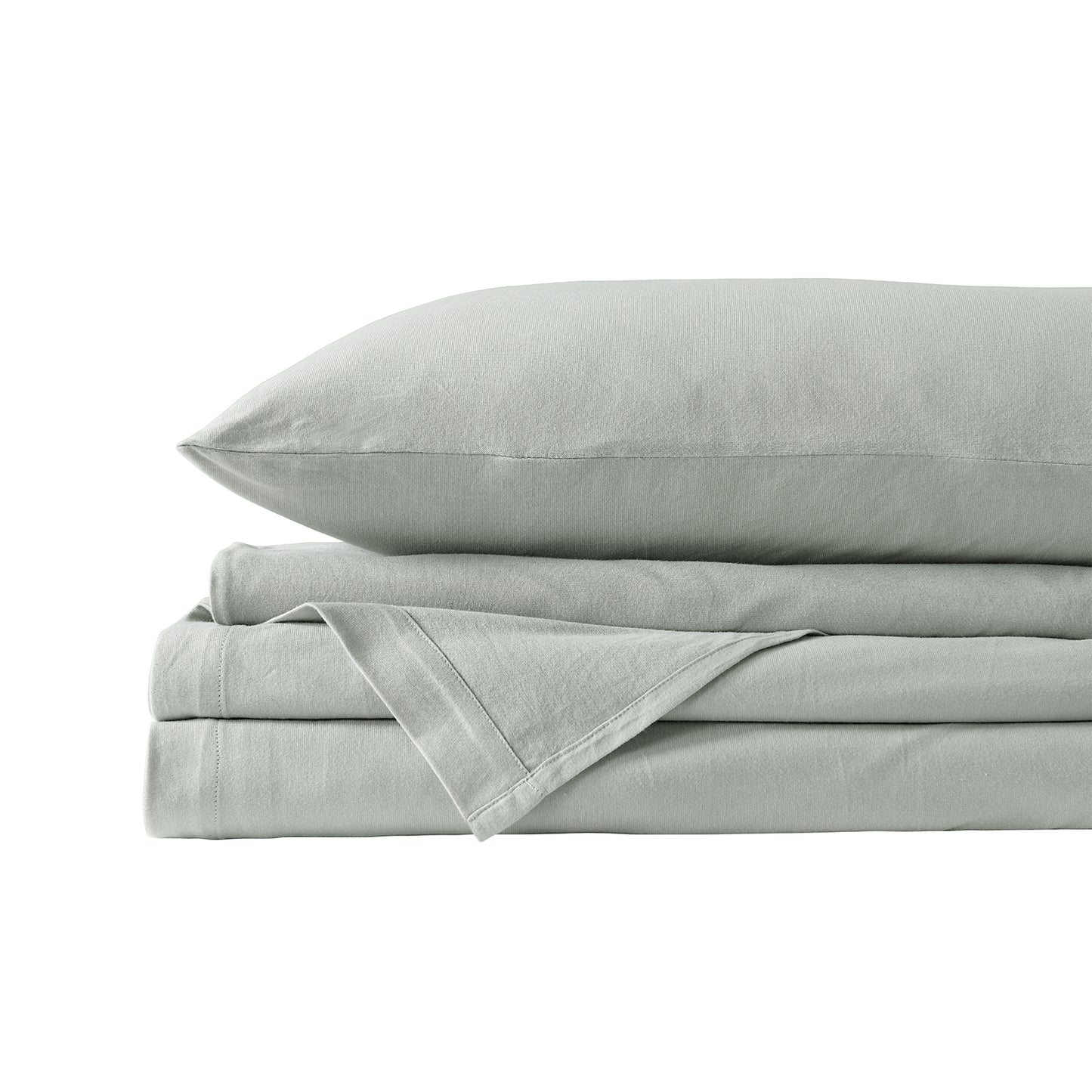 Royal Comfort 100% Jersey Cotton 4 Piece Sheet Set - Queen - Grey Marle