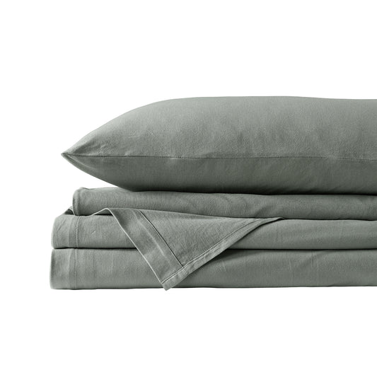 Royal Comfort 100% Jersey Cotton 4 Piece Sheet Set - Queen - Charcoal Marle