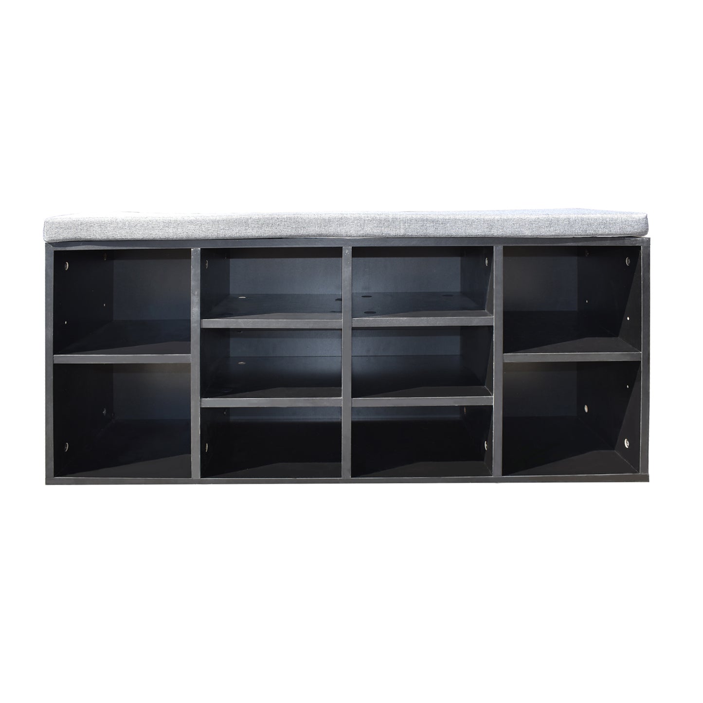 Milano Decor 2 in 1 Shoe Organiser With Bench Storage - Black And Grey