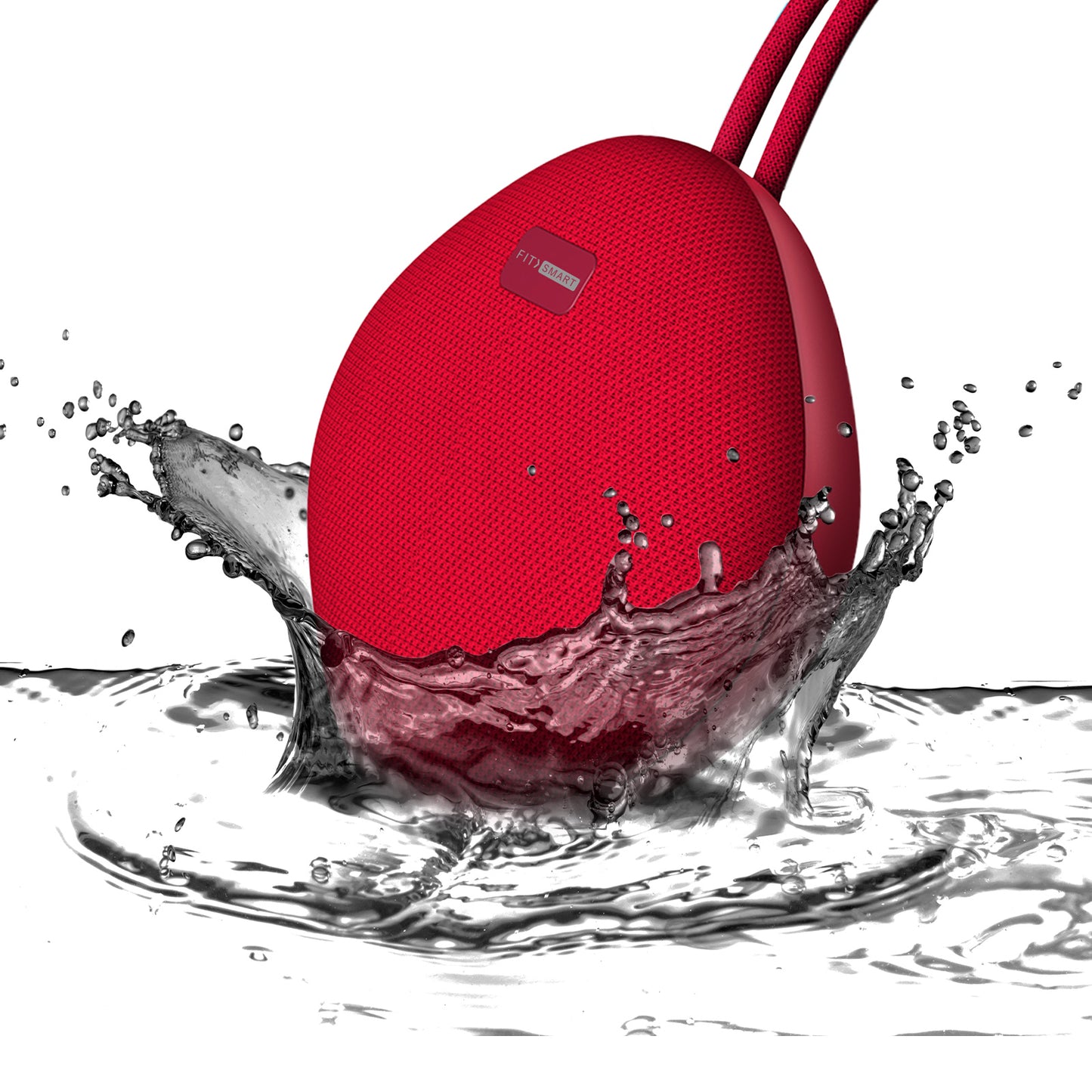 FitSmart Waterproof Bluetooth Speaker Portable Wireless Stereo Sound - Red