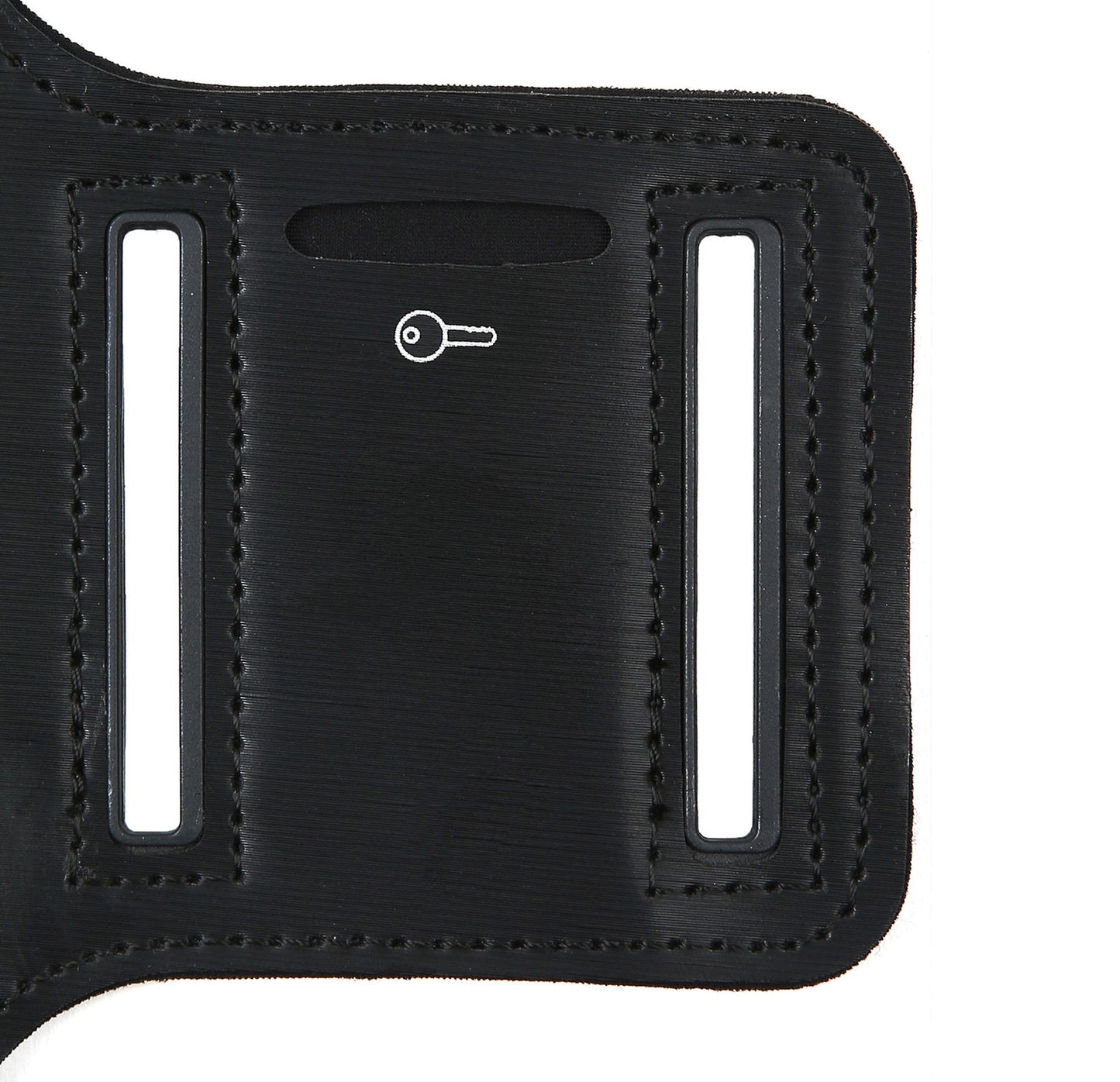 LED Sport Active Biking Glow Night Safety Armband Band w/ Phone Holder - Black