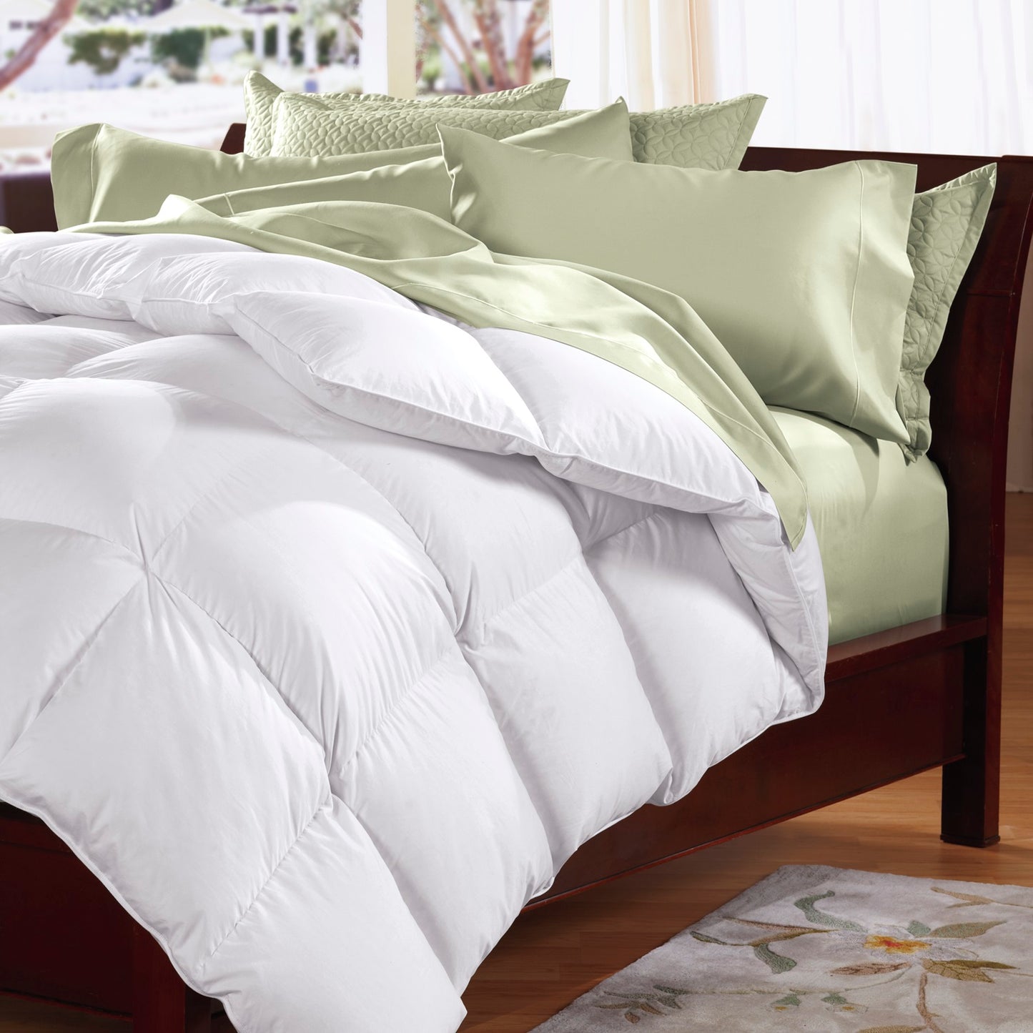 500GSM Soft Goose Feather Down Quilt Duvet Doona 95% Feather 5% Down All-Seasons - Single - White