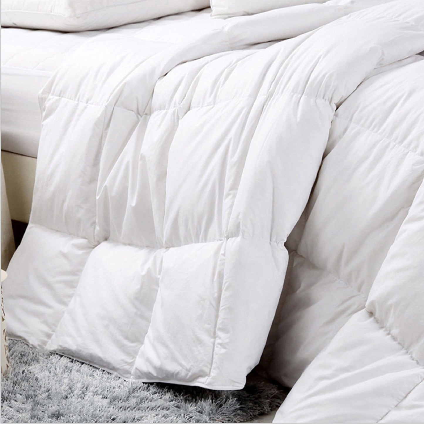 Royal Comfort 500GSM Plush Duck Feather Down Quilt Ultra Warm Soft - All Seasons - Queen - White