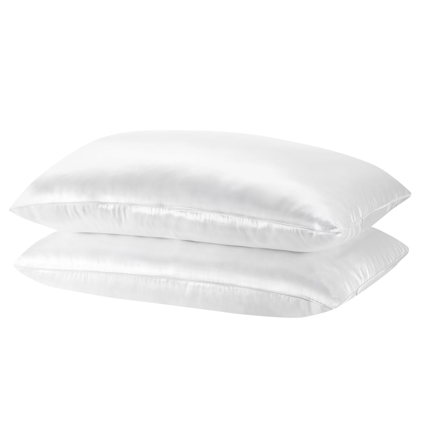 Royal Comfort Mulberry Soft Silk Hypoallergenic Pillowcase Twin Pack 51 x 76cm - White