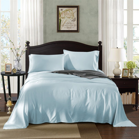 Royal Comfort 100% Natural Bamboo 1000 Thread Count Collection Sheet Set - Double - Chambray (Powder)