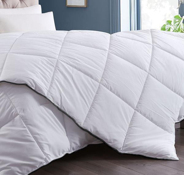 Royal Comfort 350GSM Luxury Soft Bamboo All-Seasons Quilt Duvet Doona - Double - White
