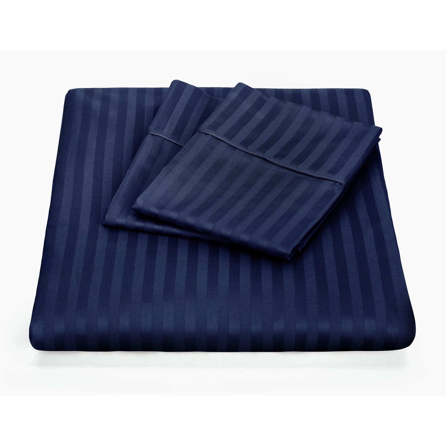 Kensington 1200 Thread Count 100% Egyptian Cotton Sheet Set Stripe Hotel Grade - Mega King - Navy