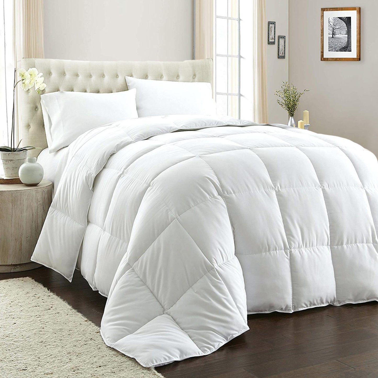 Royal Comfort 800GSM Quilt Down Alternative Doona Duvet Cotton Cover Hotel Grade - Super King - White