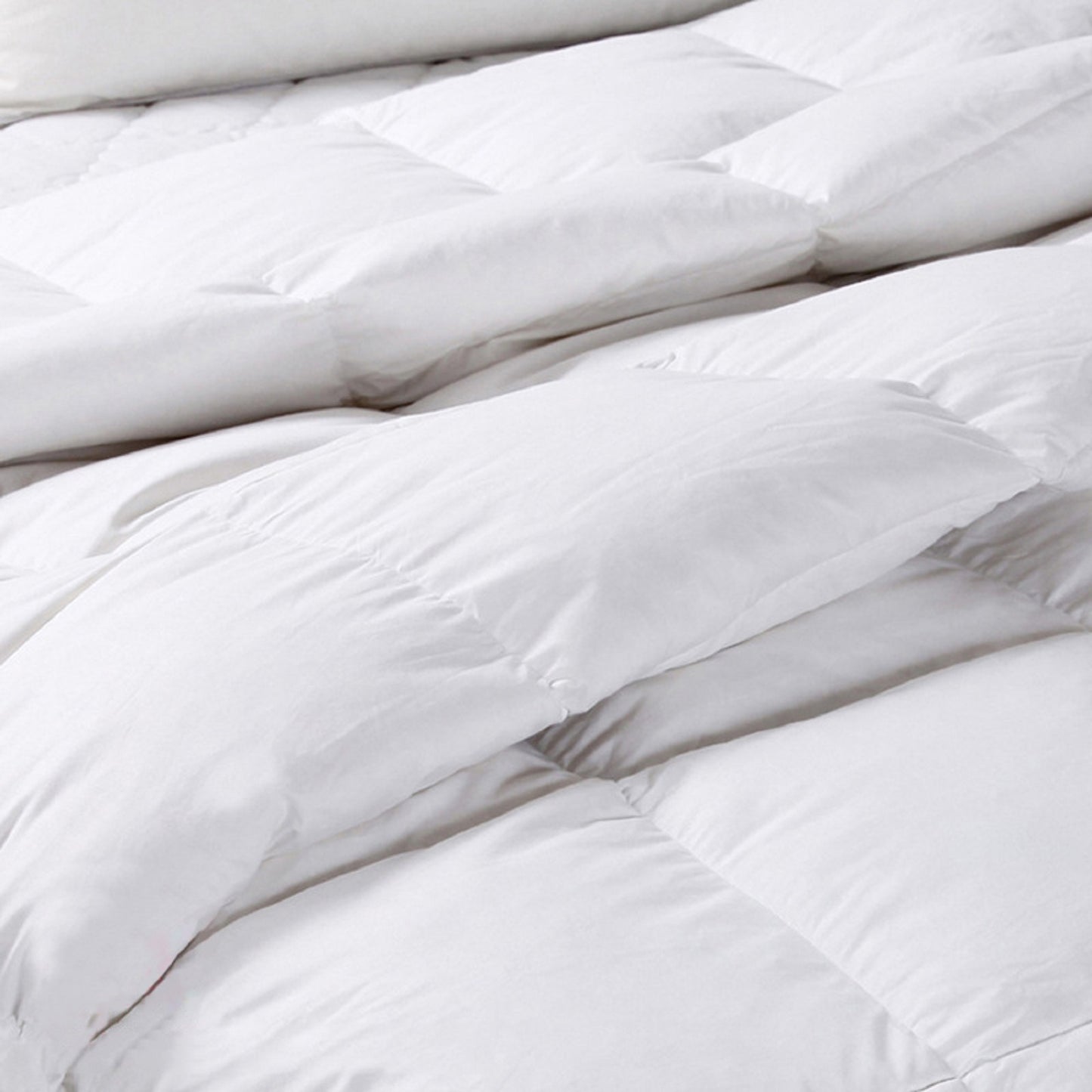 Royal Comfort 50% Goose Feather 50% Down 500GSM Quilt Duvet Deluxe Soft Touch - Super King - White