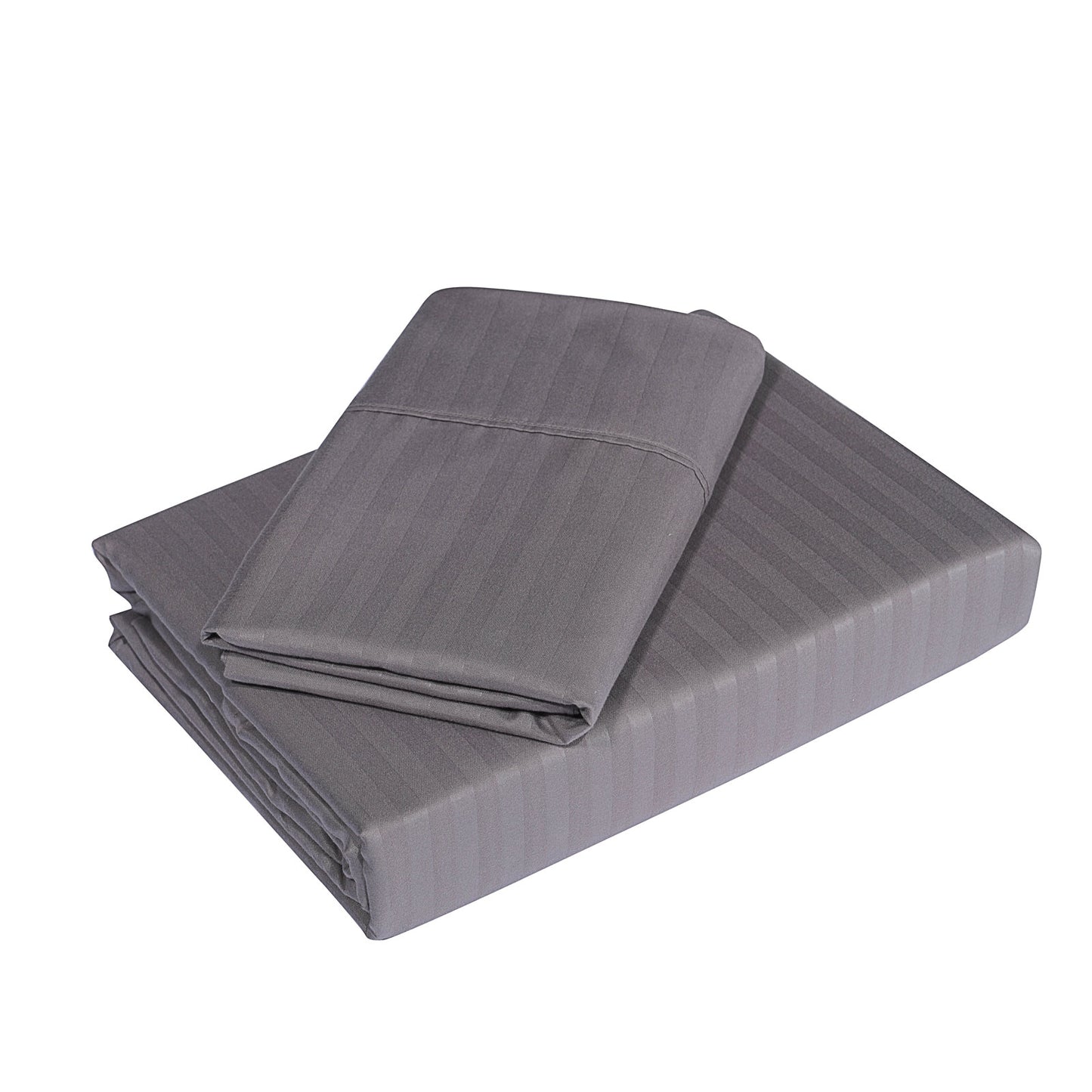 Royal Comfort Cooling Bamboo Blend Sheet Set Striped 1000 Thread Count Pure Soft - Double - Charcoal