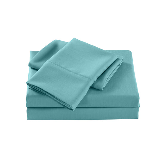 Royal Comfort 2000 Thread Count Bamboo Cooling Sheet Set Ultra Soft Bedding - Double - Aqua