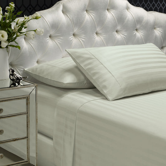 Royal Comfort 1200TC Sheet Set Damask Cotton Blend Ultra Soft Sateen Bedding - King - Silver