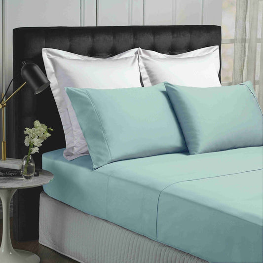 Park Avenue 500TC Soft Natural Bamboo Cotton Sheet Set Breathable Bedding - Single - Fog