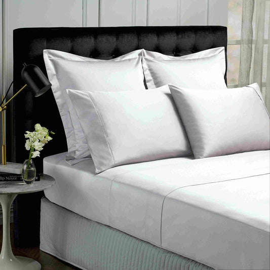Park Avenue 500TC Soft Natural Bamboo Cotton Sheet Set Breathable Bedding - Double - White