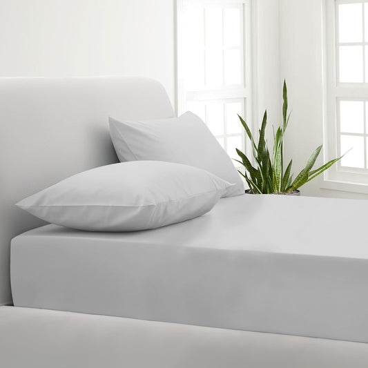 Park Avenue 1000TC Cotton Blend Sheet & Pillowcases Set Hotel Quality Bedding - Queen - Silver