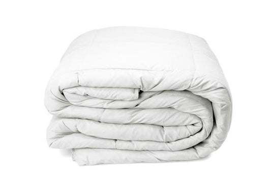Royal Comfort 350GSM Bamboo Quilt 2000TC Sheet Set And 2 Pack Duck Pillows Set - King - White