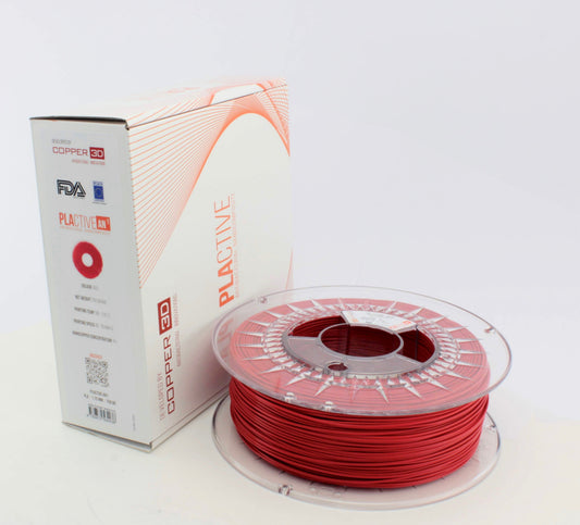 PLA Filament Copper 3D PLActive - Innovative Antibacterial 2.85mm 2.3KG Classic Red Color 3D Printer Filament (On Demand)