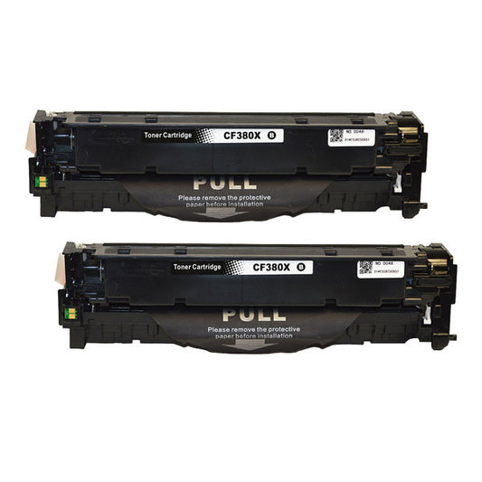 HP Compatible CF380X #312X Premium Generic Remanufactured Black Toner x 2