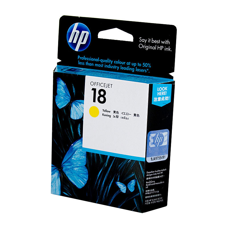 HP #18 Yellow Ink Cartridge C4939A