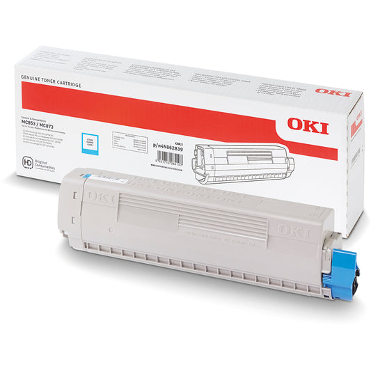 OKI MC873 Cyan Toner