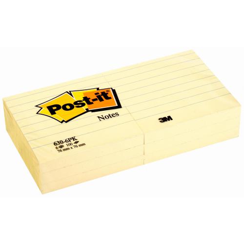 Note 630-6PK Ruled Pack of 6