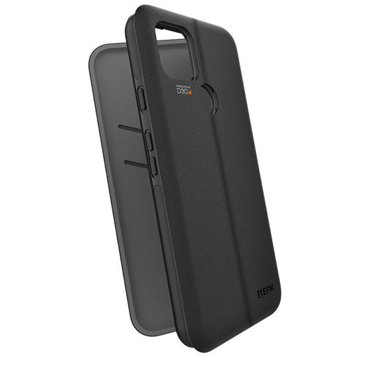 FORCE TECHNOLOGY Miami Wallet Case for Google Pixel 4a (5G) - Black (EFCMIGE868SMB), 2.4m Military Standard Drop Tested, Convenient card pocket, Slim design