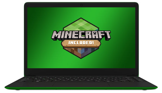 Leader Companion 402 - Minecraft Edition - 14' HD, Intel J4105, 4Gb ram, 64GB storage, Windows 10 S, Green chassis & WASD keys, Office 365 personal
