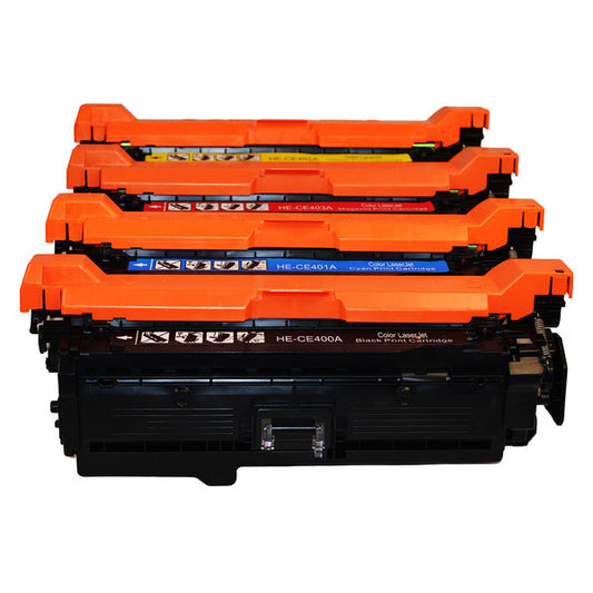 HP Compatible CE400A #507A Series Premium Generic Toner Set