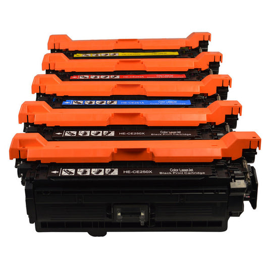 HP Compatible CE250X #504 Series Premium Generic Toner Set PLUS Extra Black