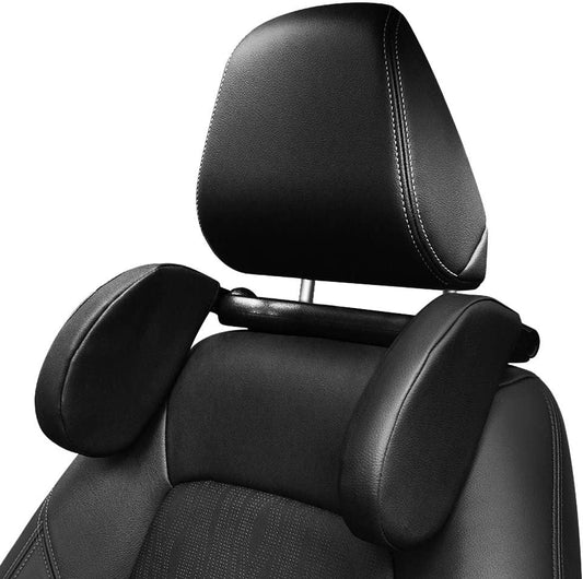 Car Travel Headrest 180 Adjustable and Washable Pillow PU Lether
