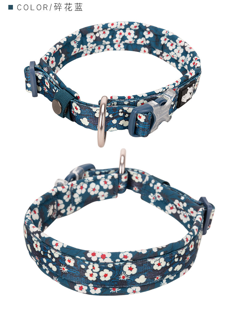 Floral Collar Saxony Blue XS