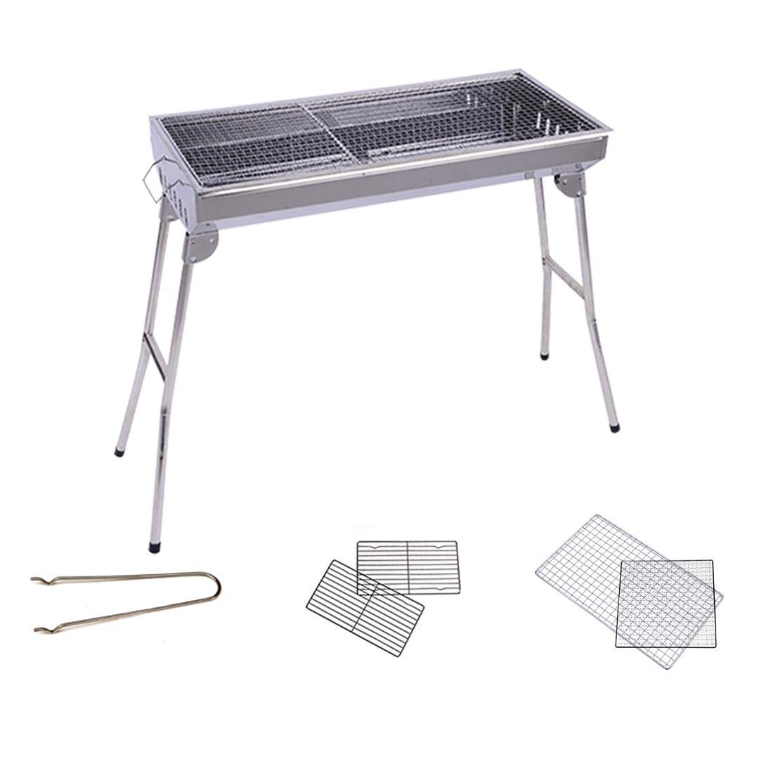 SOGA Skewers Grill Portable Stainless Steel Charcoal BBQ Outdoor 6-8 Persons