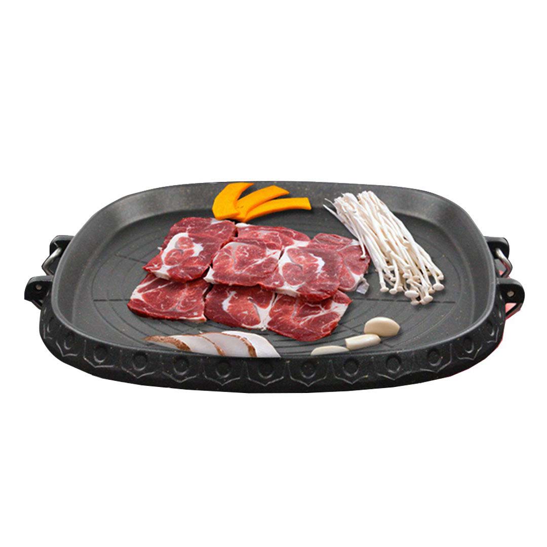 SOGA 2X Portable Korean BBQ Butane Gas Stove Stone Grill Plate Non Stick Coated Square