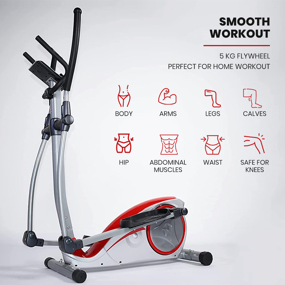 Sardine Sport E60 Elliptical Machine Cross Trainer with 8 Level Resistance, Hyper-Quiet Magnetic System
