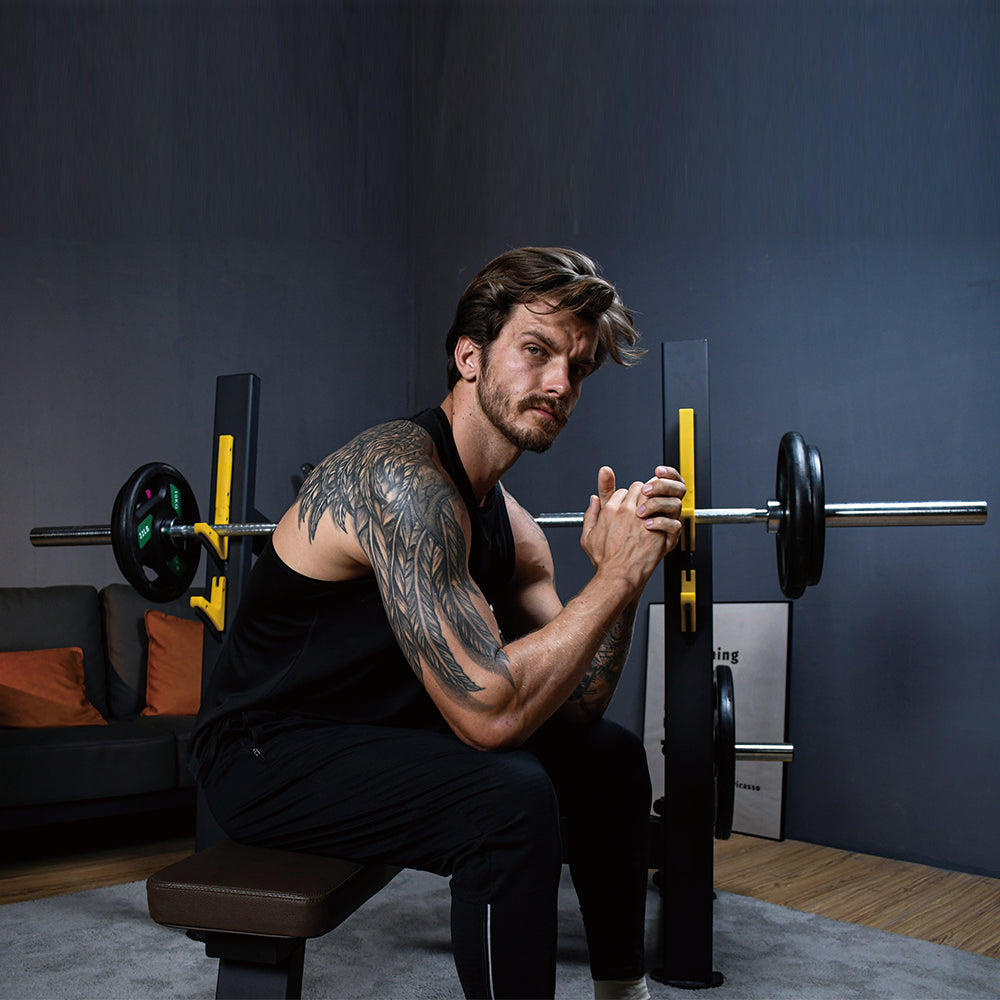 Sardine Sport Olympic Flat Weight Bench Press, Multifunctional Strength Training&Home Gym System
