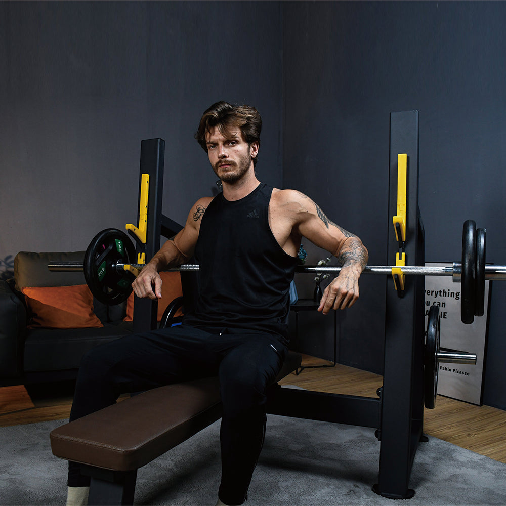 Sardine Sport Olympic Flat Weight Bench Press, Multifunctional Strength Training&Home Gym System