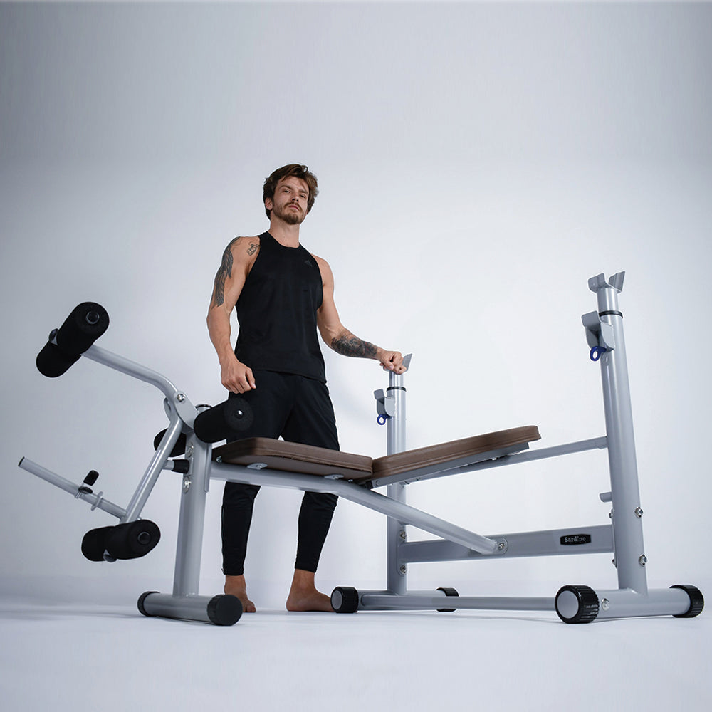 Sardine Sport Adjustable Multifunctional Weight Bench Press, Strength Training&Home Gym System