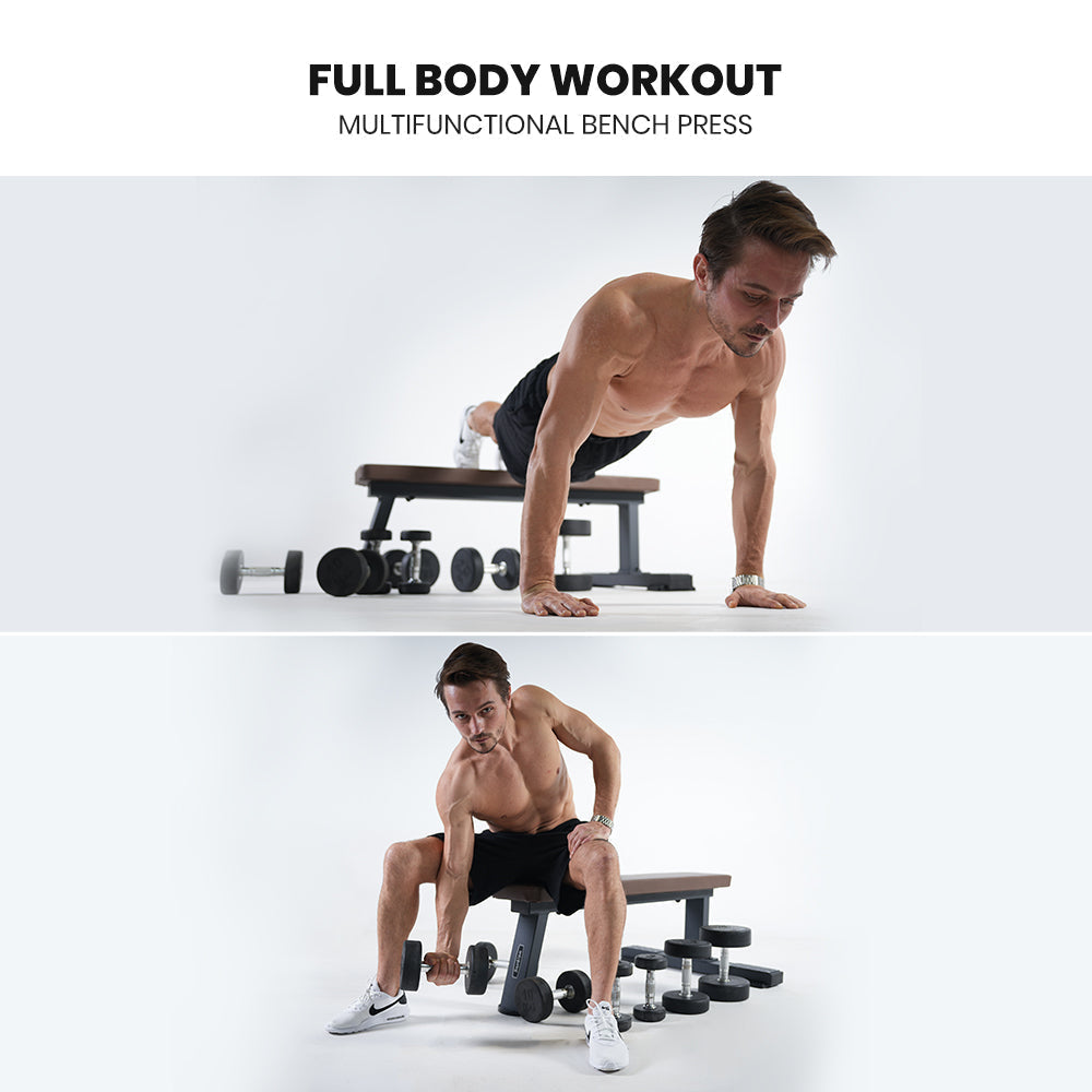 Sardine Sport FB68 Heavy Duty Flat Bench, 450kg Weight Capacity for Home Gym Exercise, Weight Lifting&Abdominal Training