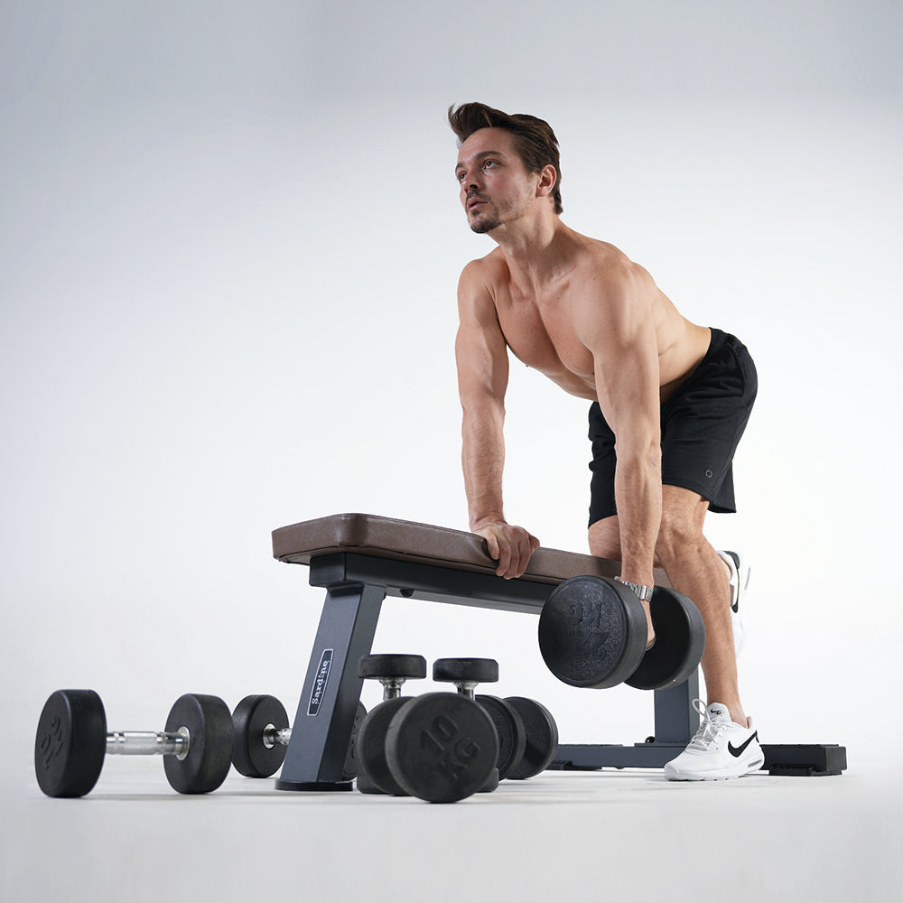 Sardine Sport FB68 Heavy Duty Flat Bench, 450kg Weight Capacity for Home Gym Exercise, Weight Lifting&Abdominal Training
