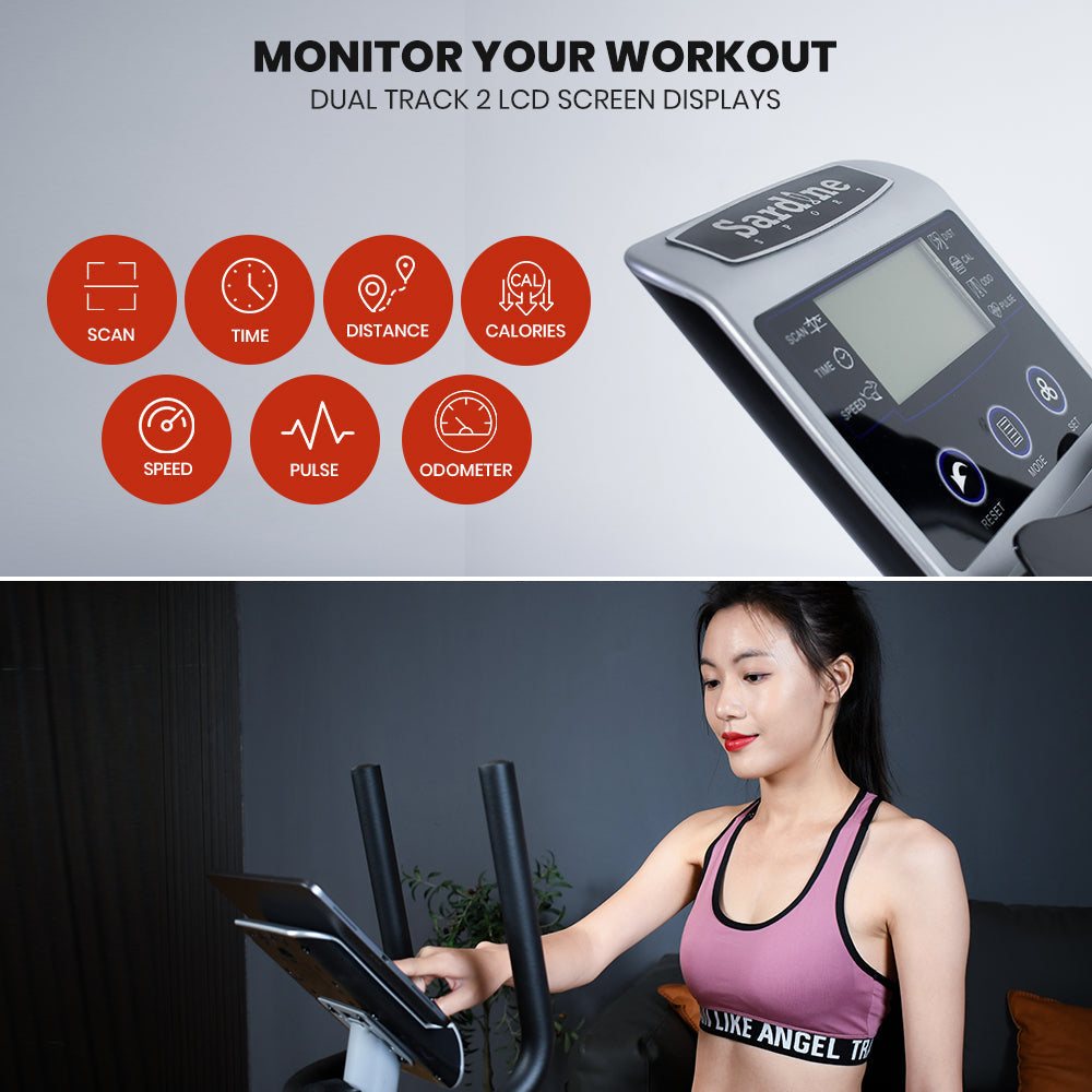 Sardine Sport K16 Recumbent Exercise Bike, Adjustable Magnetic Resistance